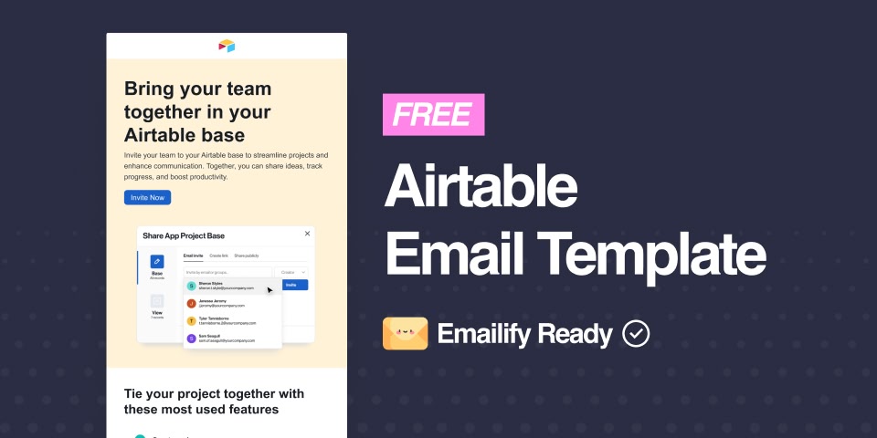 Airtable (Free Figma Email Template)