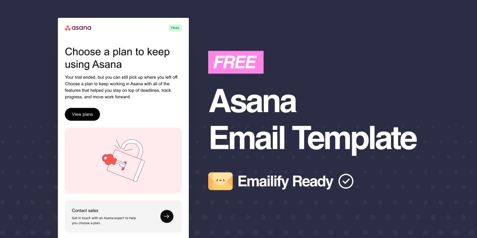 Asana (Free Figma Email Template)