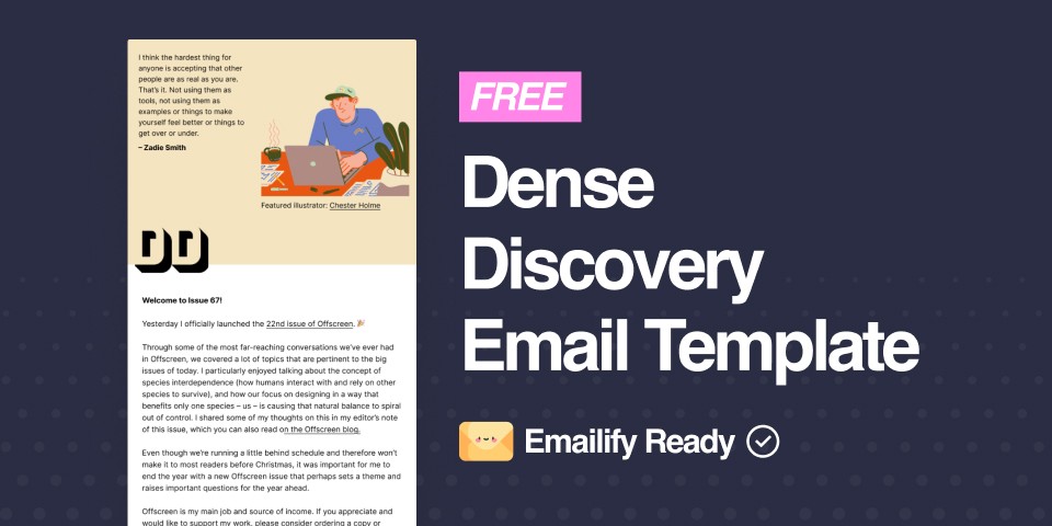 Thumbnail of Dense Discovery Free Figma Template