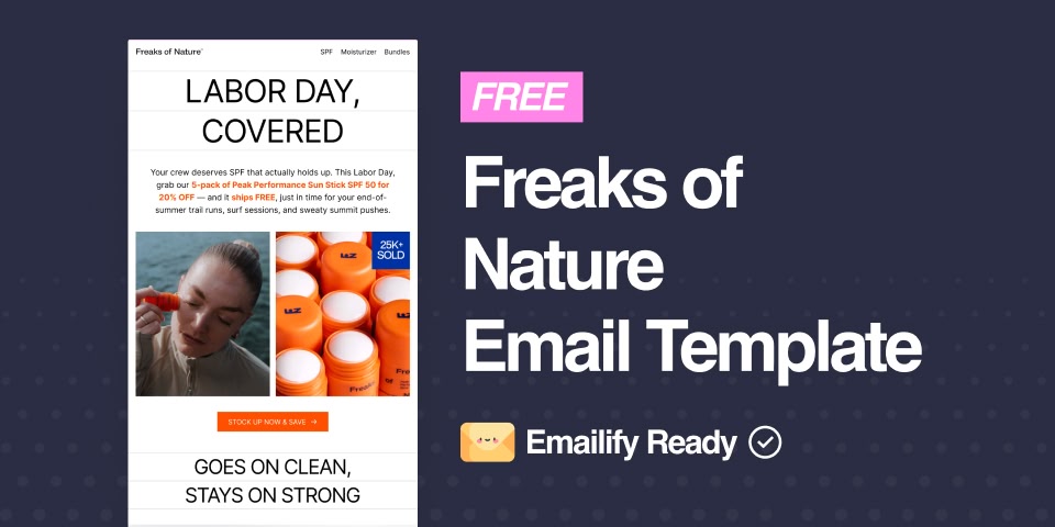 Freaks of Nature (Free Figma Email Template)