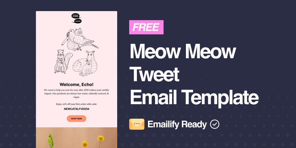 Thumbnail of Meow Meow Tweet Free Figma Template