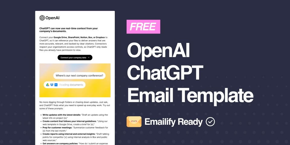 OpenAI ChatGPT (Free Figma Email Template)