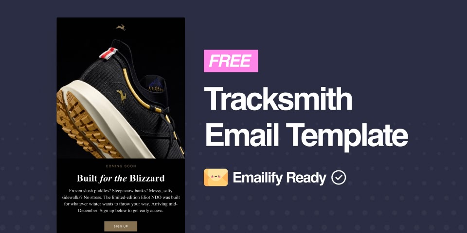 Tracksmith (Free Figma Email Template)